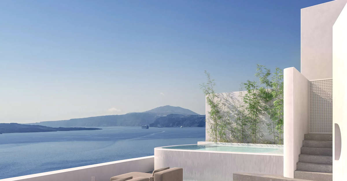 Een foto van het zwembad bij Canaves Oia Suites