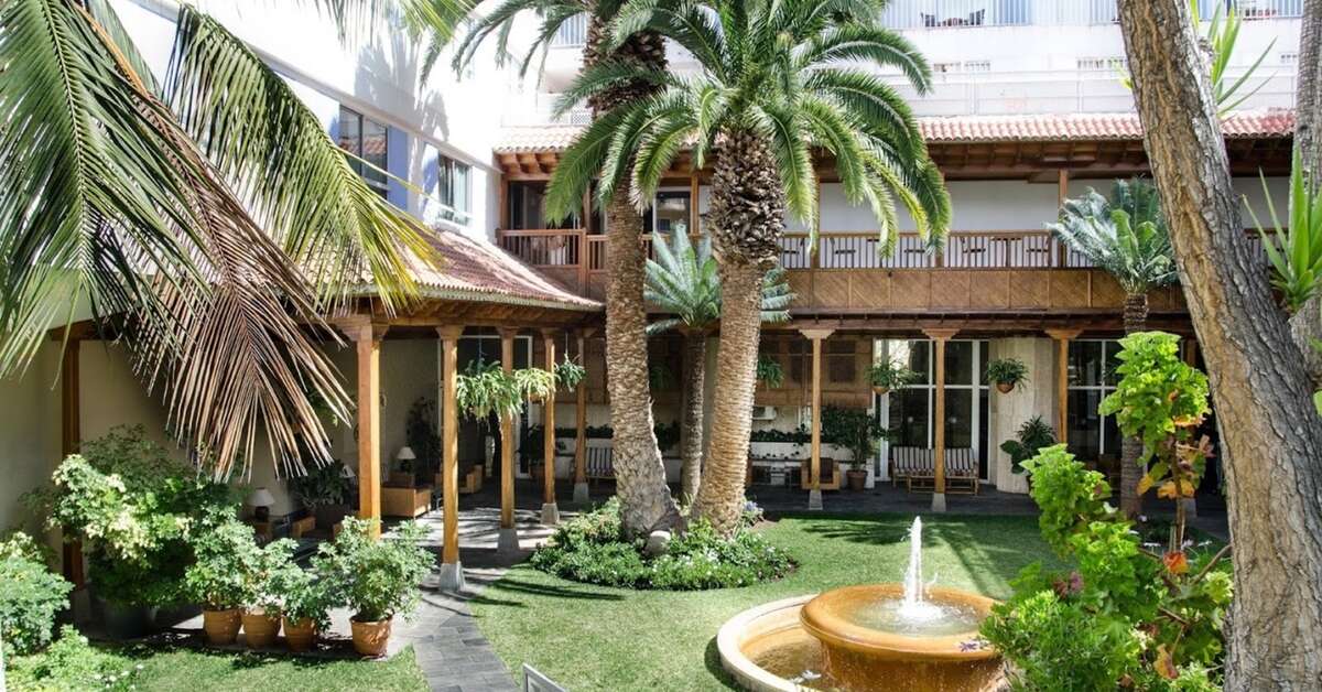 Een foto van het terras bij Catalonia Las Vegas