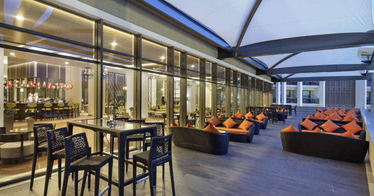 Ein Foto von der Terrasse im The Sense Deluxe