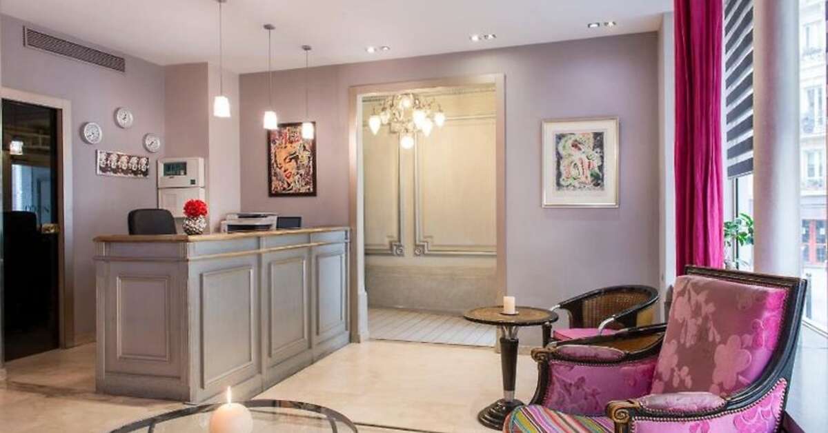 Een foto van het interieur van Hotel Corona Rodier