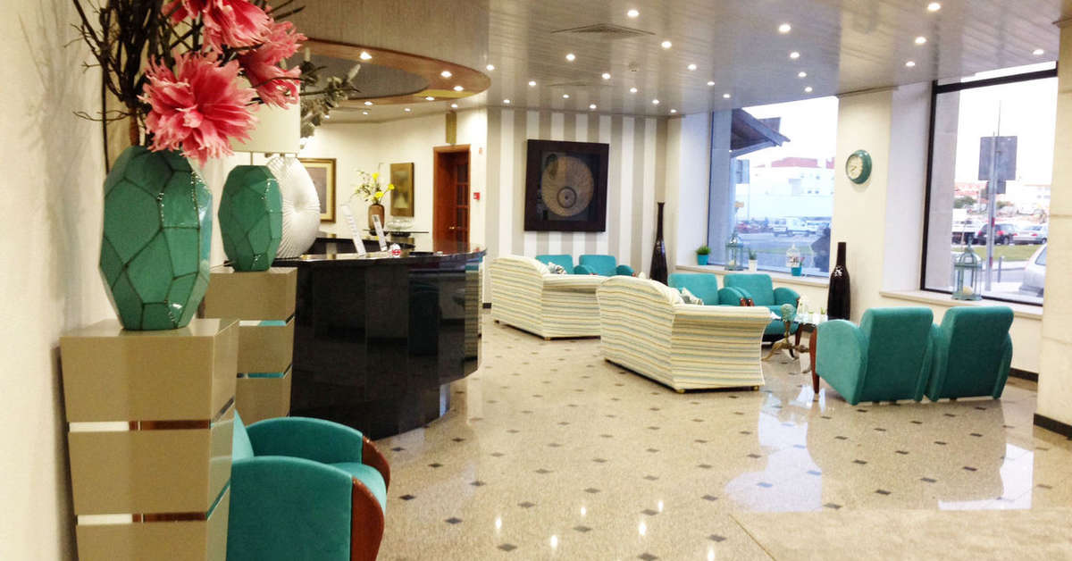 Een foto van het interieur van Hotel Cristal Caldas