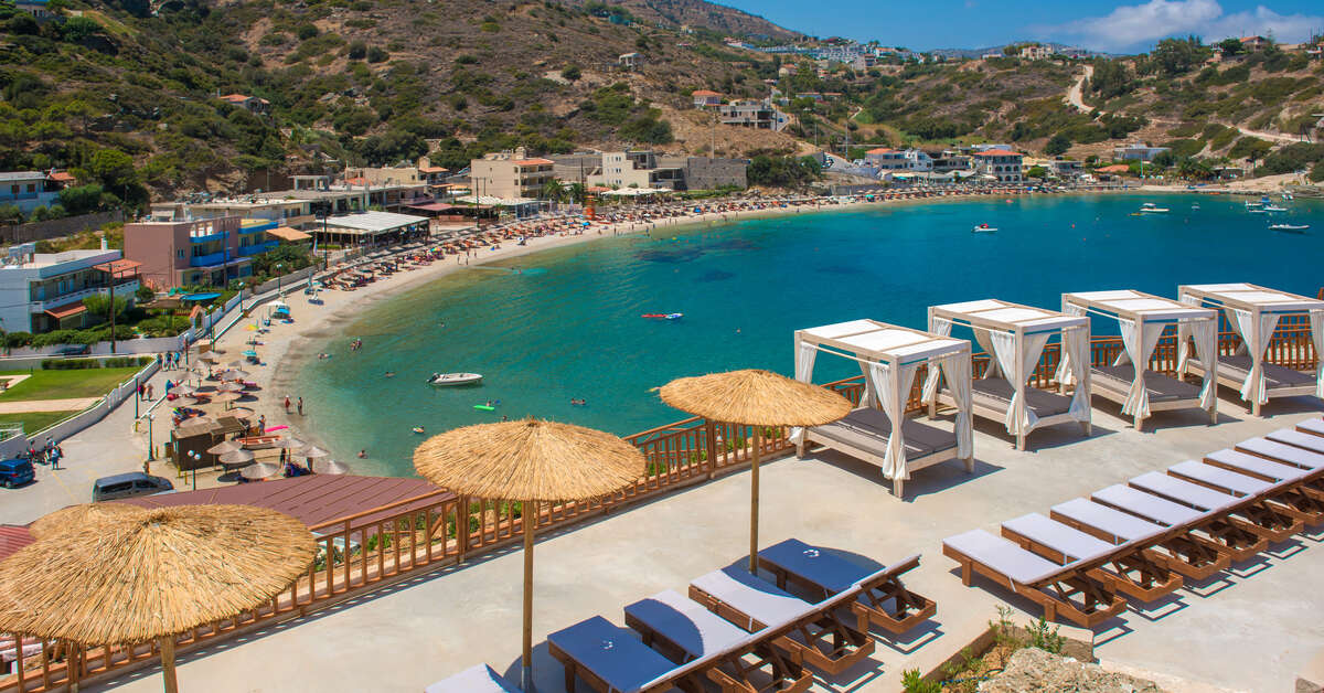 Een foto van het strand bij Lygaria Beach Hotel