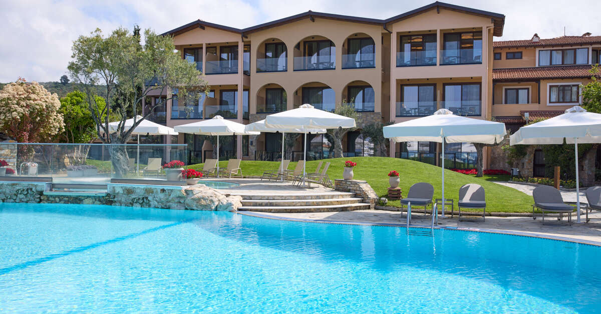 Een foto van het zwembad bij Anthemus Sea Beach Hotel & Spa