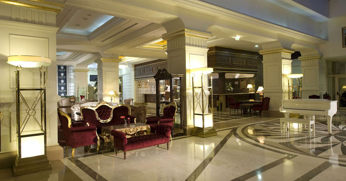 Een foto van het interieur van Delphin Diva Premiere Hotel