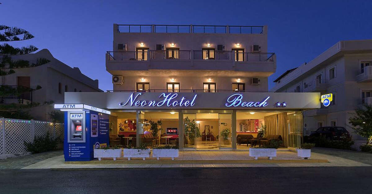 Een foto van de buitenkant van Neon Hotel