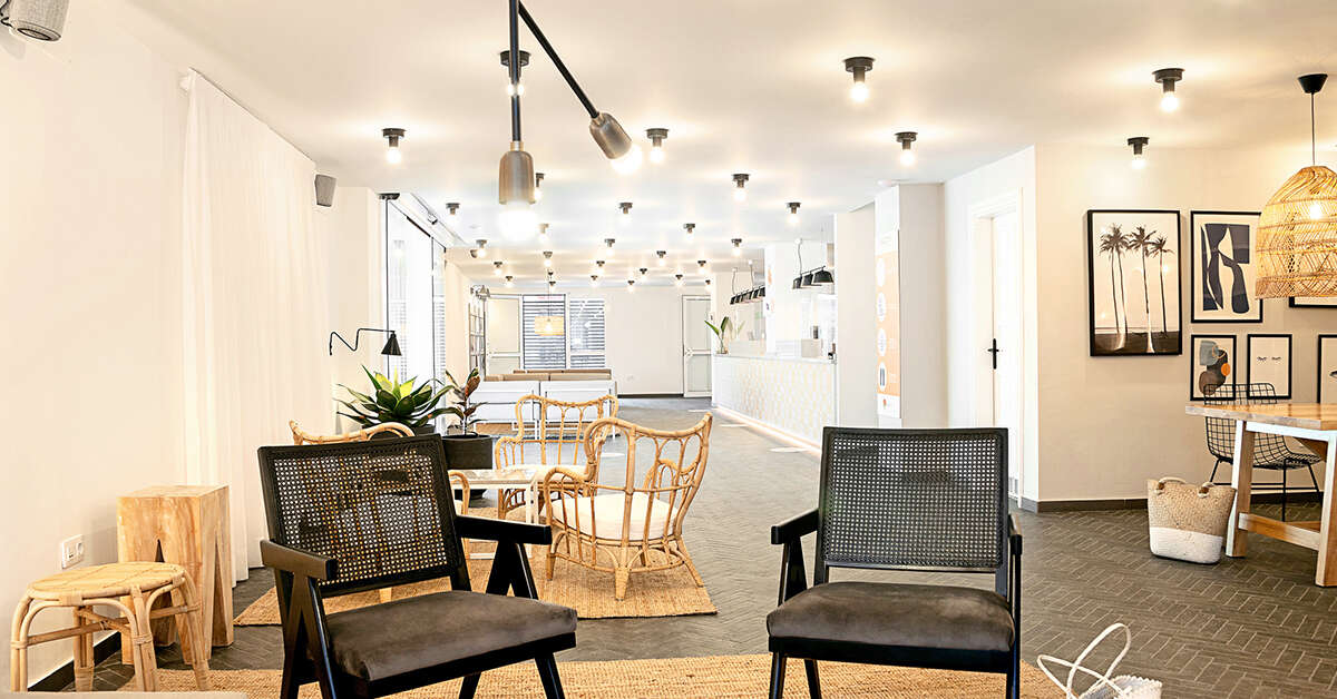 Een foto van het interieur van Hotel Coral Compostela Beach