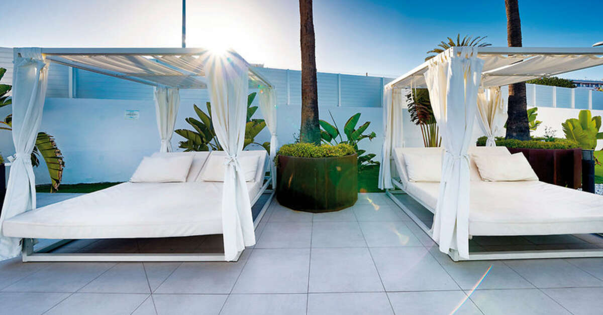 Ein Foto von der Terrasse im Hotel Nayra
