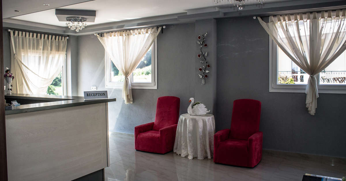 Een foto van het interieur van Ilios Hotel