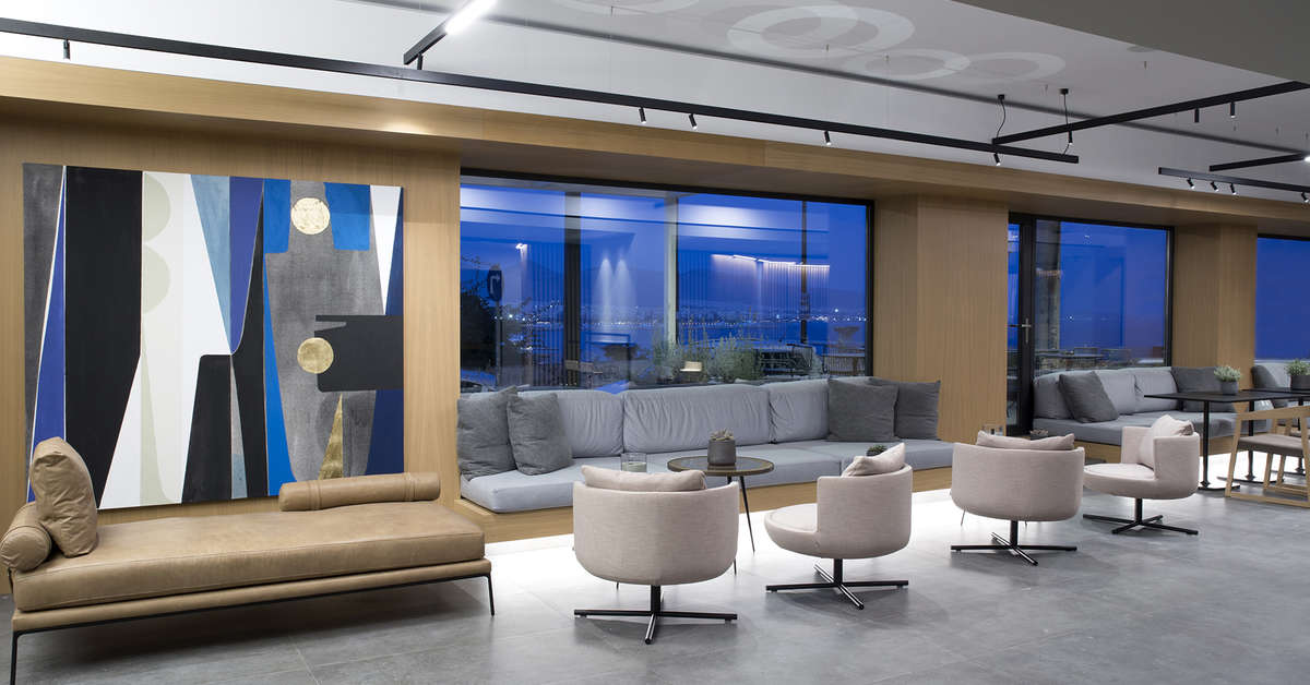 Een foto van het interieur van The Alex