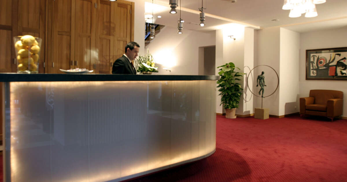 Een foto van het interieur van Gran Hotel Soller