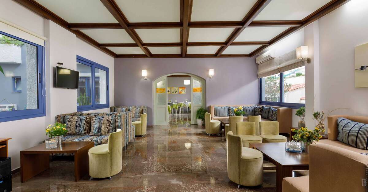 Een foto van het interieur van Sofia Hotel Plakias