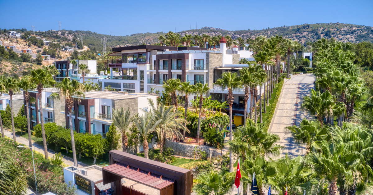 Ein Foto von der Außenansicht des Hillstone Bodrum Hotel & Spa