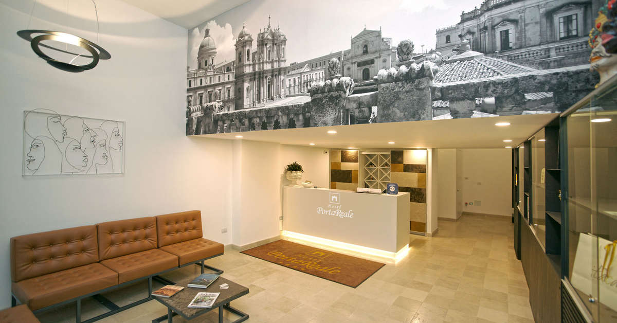 Een foto van het interieur van Hotel Porta Reale