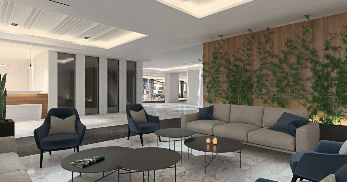 Een foto van het interieur van Hotel Olympus Palace