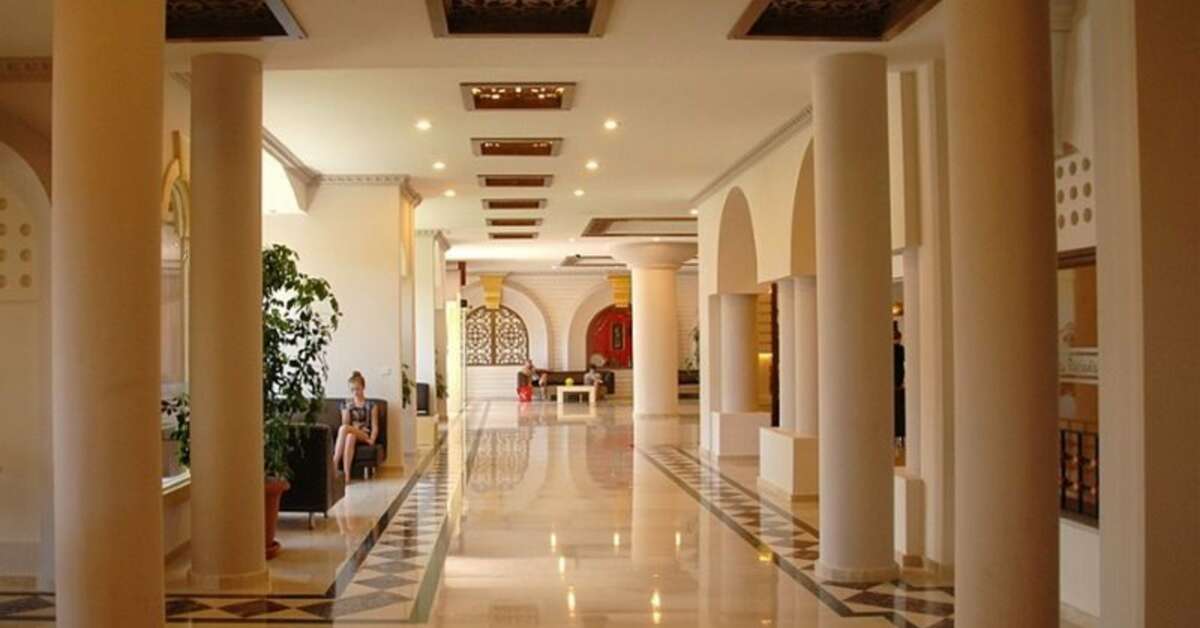 Een foto van het interieur van Club Paradiso Hotel