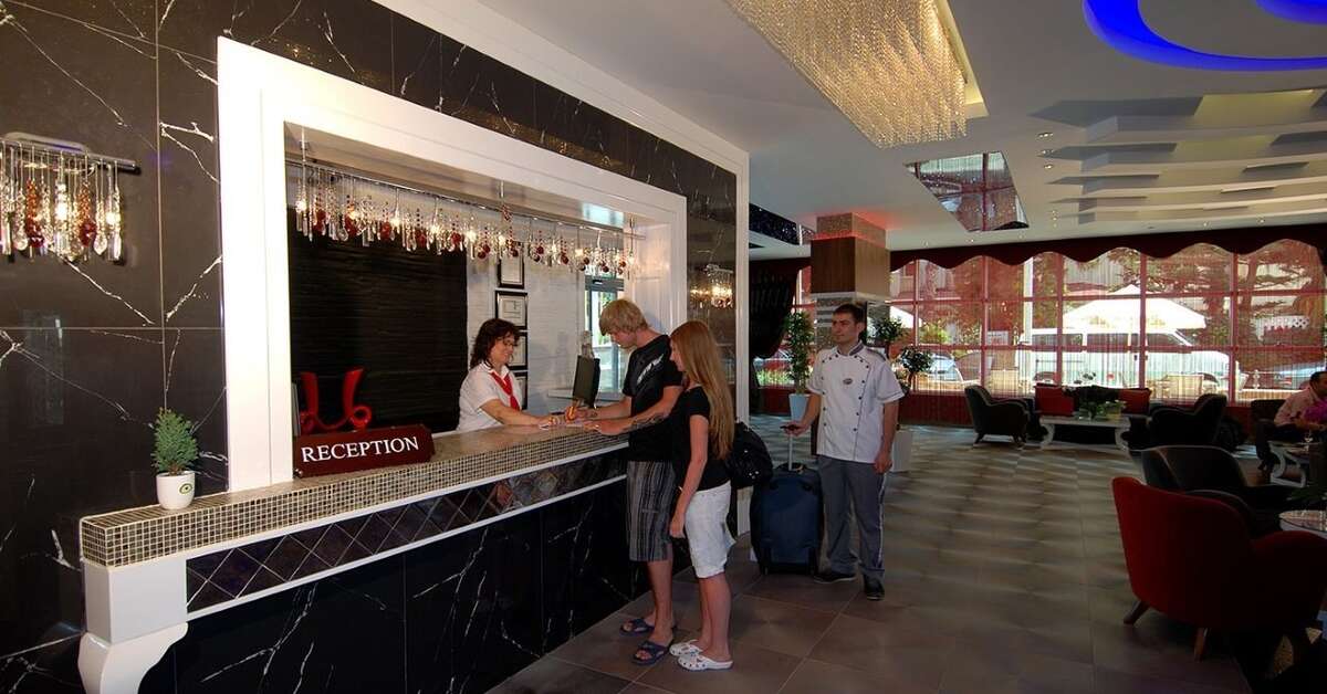 Een foto van het interieur van Time Beach Hotel