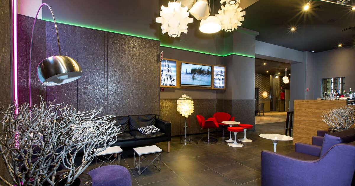 Een foto van het interieur van Leonardo Hotel Barcelona Las Ramblas