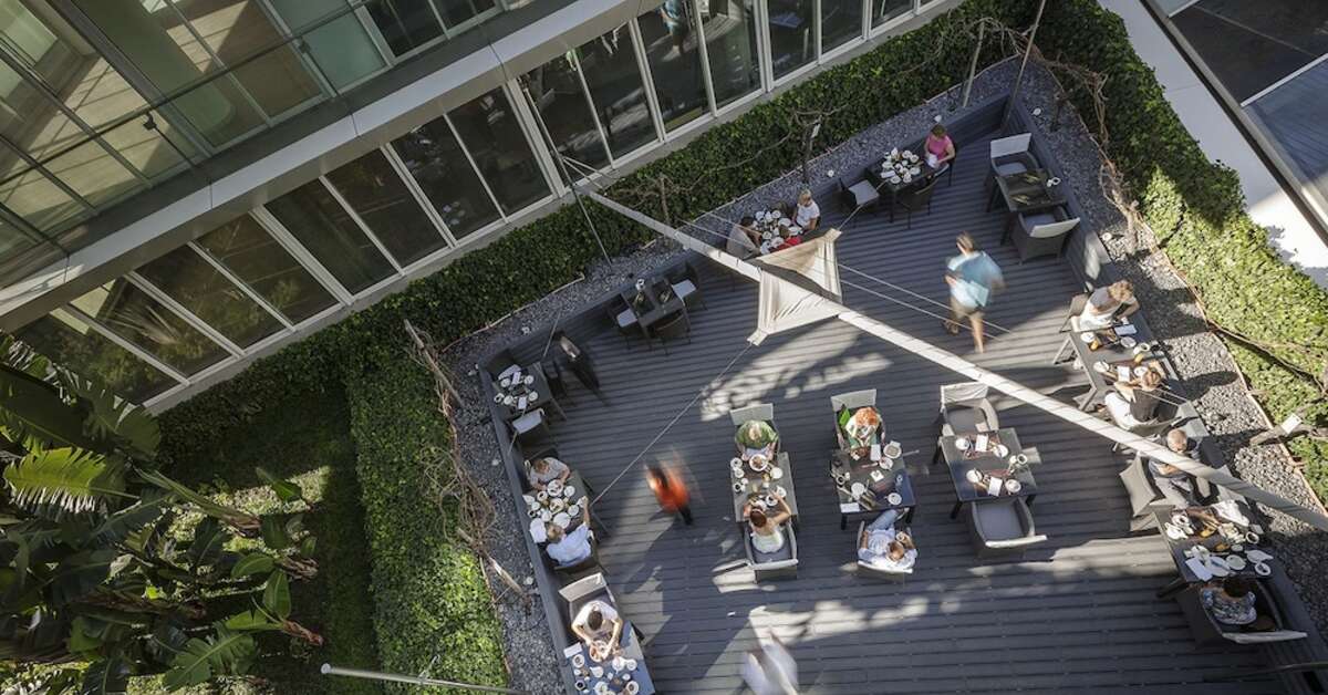 Ein Foto von der Terrasse im Hotel The Vine