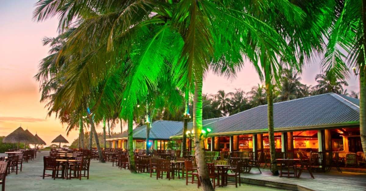 Een foto van het terras bij Villa Park Sun Island