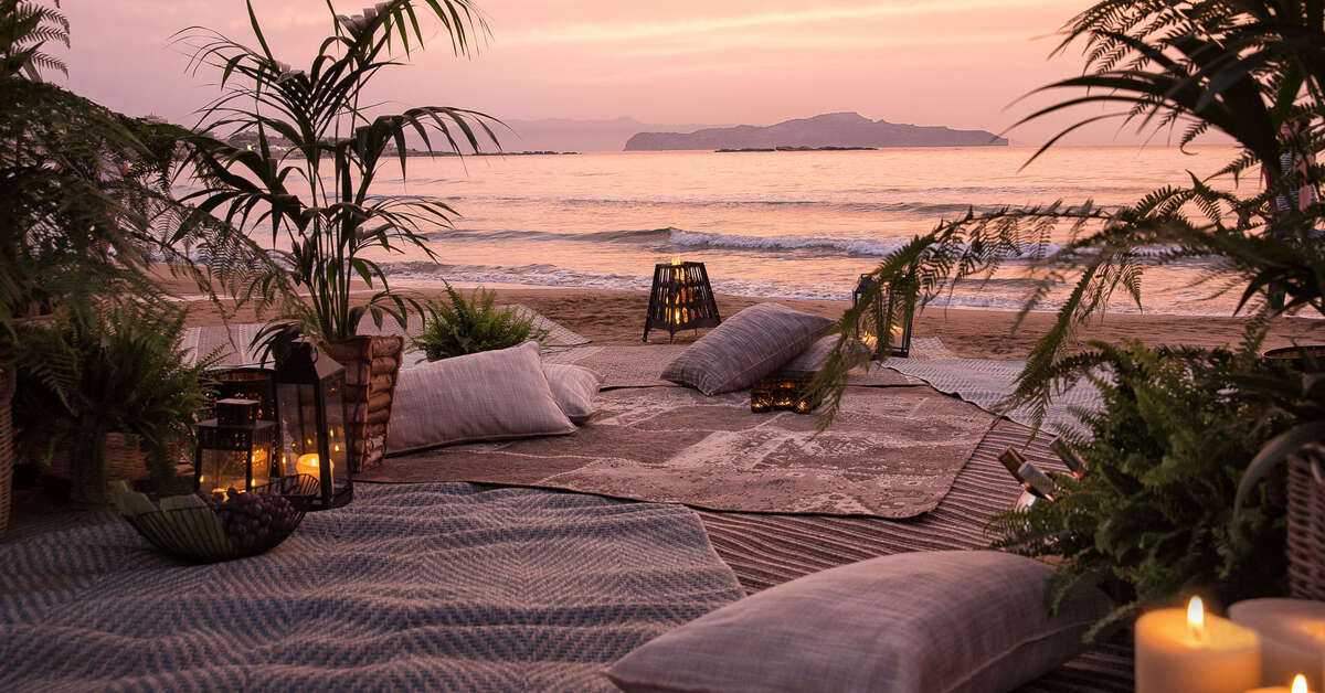 Een foto van het strand bij Domes of Corfu