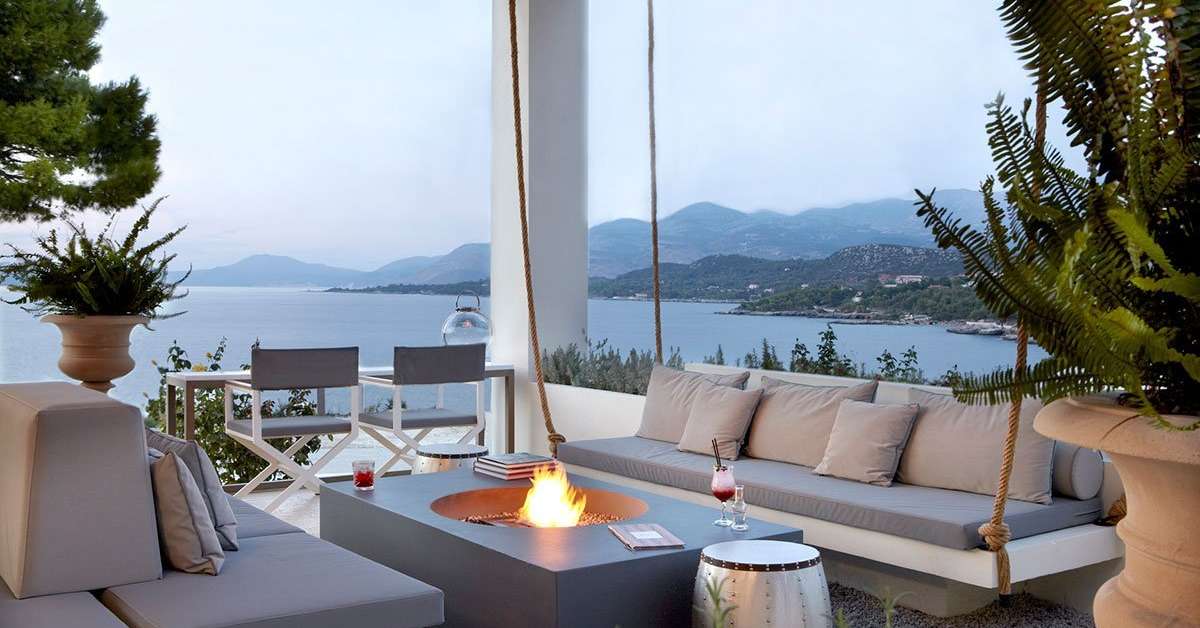Een foto van het terras bij Thalassa Boutique Hotel