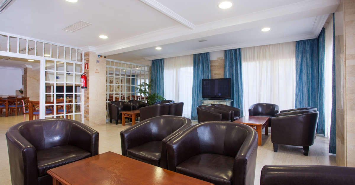Een foto van het interieur van Ben Hur Aparthotel
