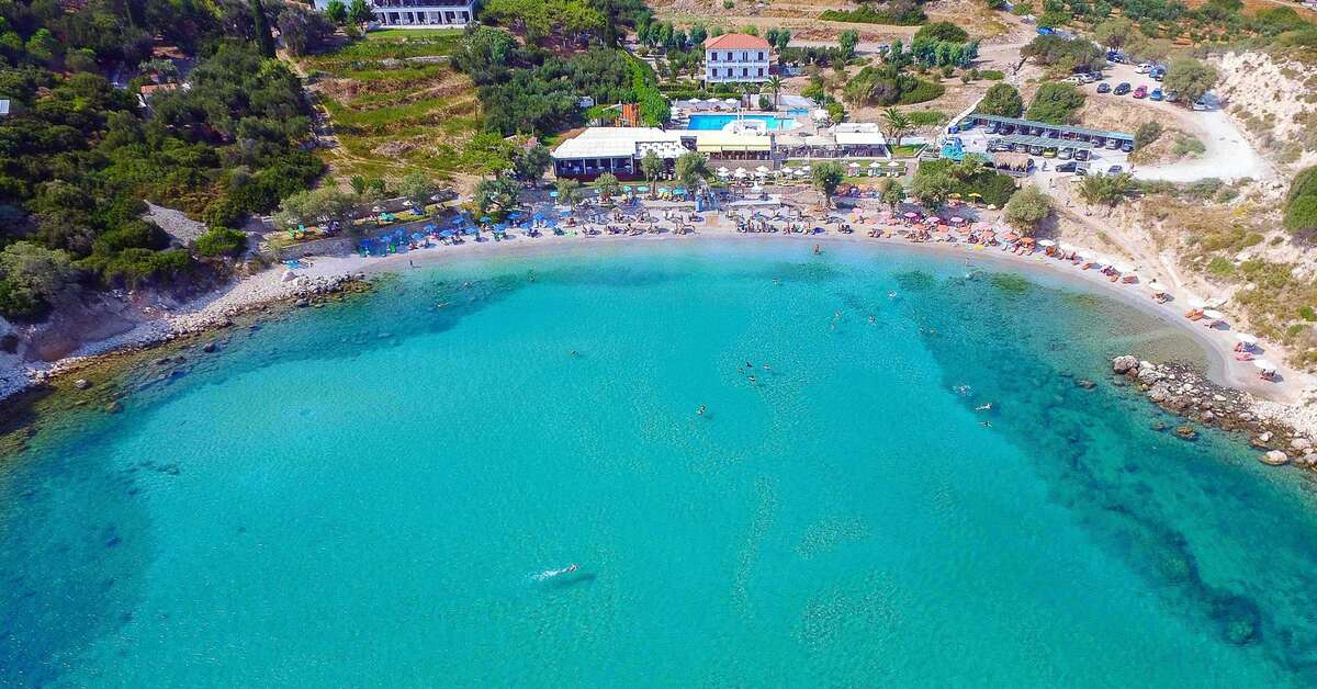 Een foto van het strand bij Glicorisa Beach Hotel