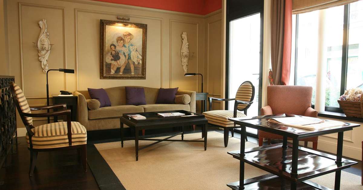 Een foto van het interieur van Hotel Le Lavoisier