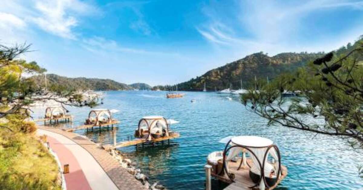 Een foto van het strand bij Rixos Premium Gocek