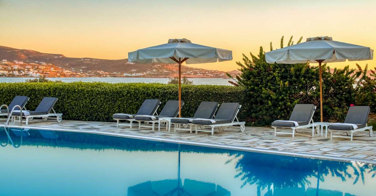 Een foto van het zwembad bij Paros Agnanti Hotel