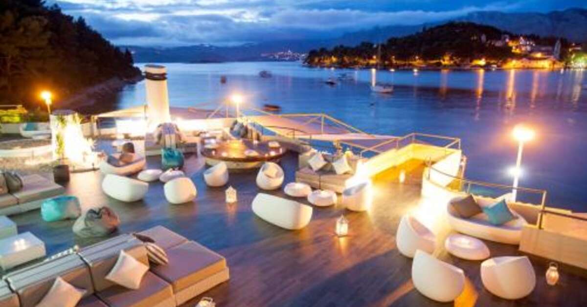 Ein Foto von der Terrasse im Hotel Croatia Cavtat