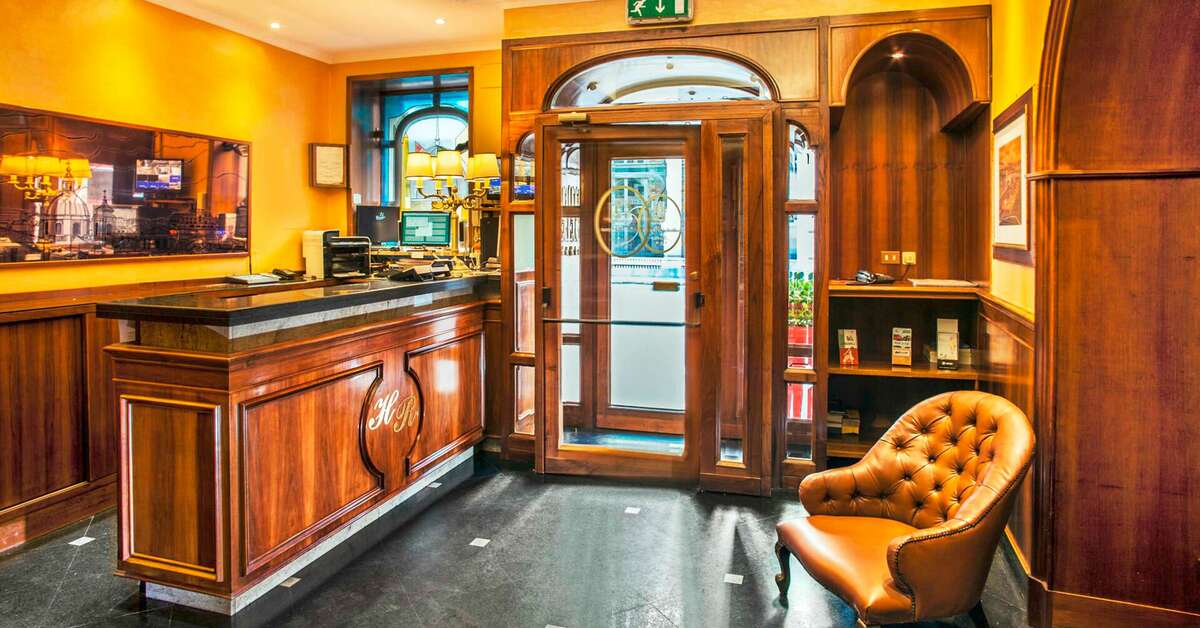 Een foto van het interieur van Hotel Regno