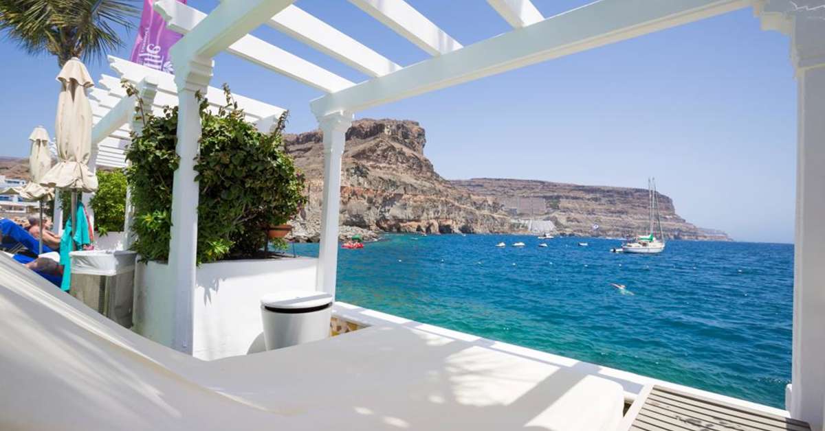 Een foto van het terras bij Appartementen Livvo Puerto de Mogan