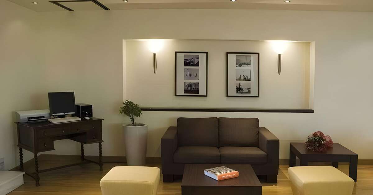 Een foto van het interieur van Hermes Hotel Athene