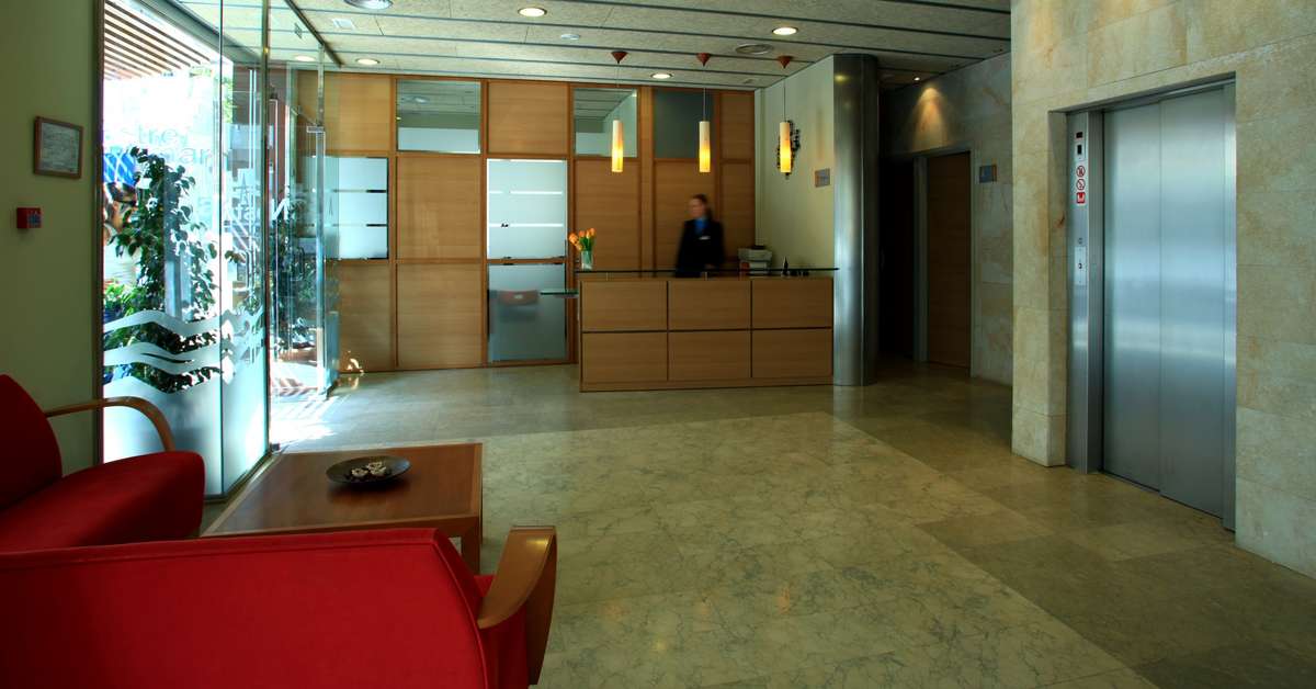 Een foto van het interieur van Aparthotel Nostre Mar