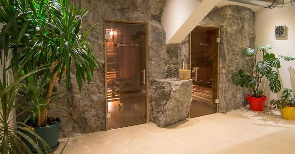 Een foto van het interieur van Hotel Lampenhausl