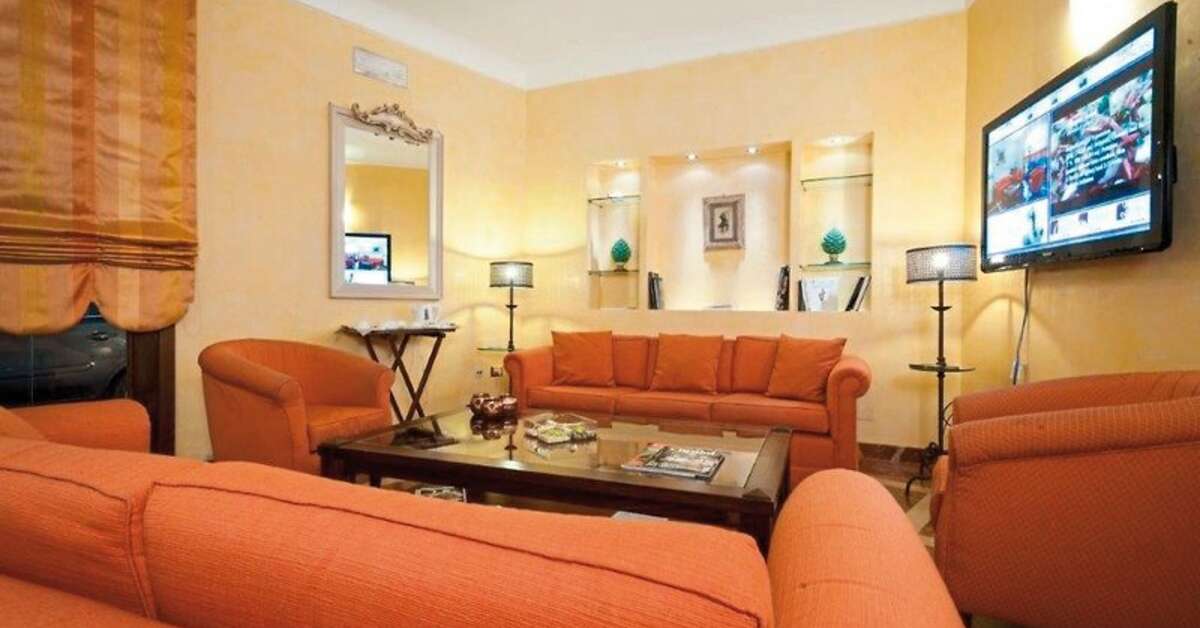 Een foto van het interieur van Hotel Vecchio Borgo