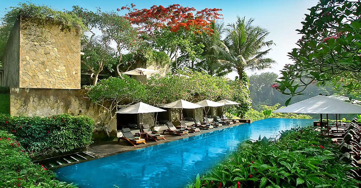 Een foto van het zwembad bij Maya Ubud Resort & Spa