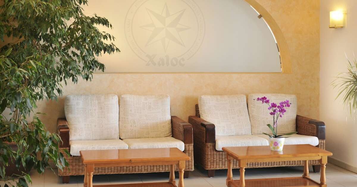 Een foto van het interieur van Hotel GHT Xaloc
