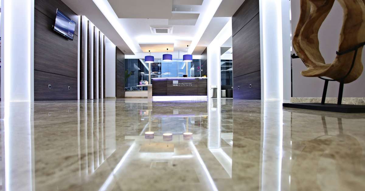 Een foto van het interieur van Flamingo Beach Resort