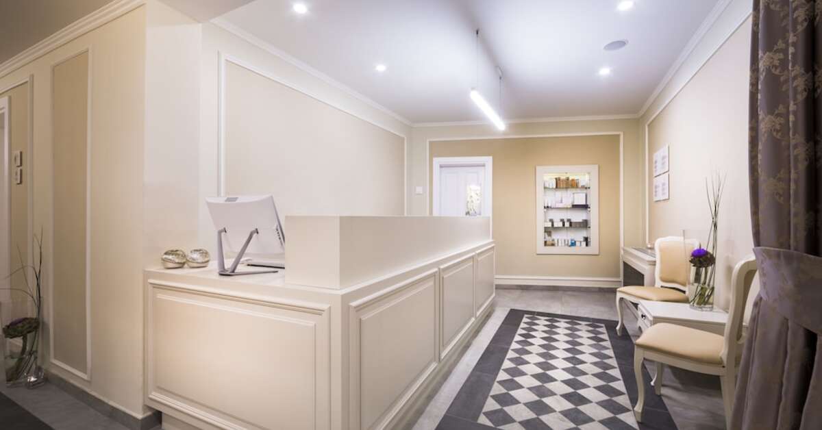 Een foto van het interieur van Hotel Palace Bellevue