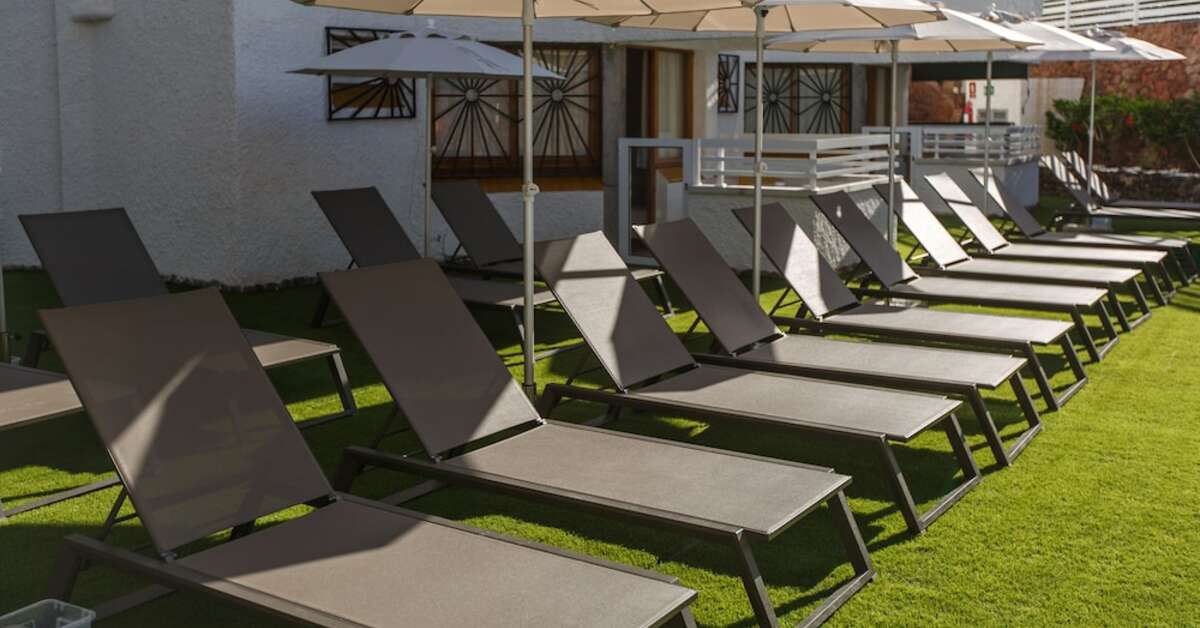 Ein Foto von der Terrasse im Alsol Datasol Apartments