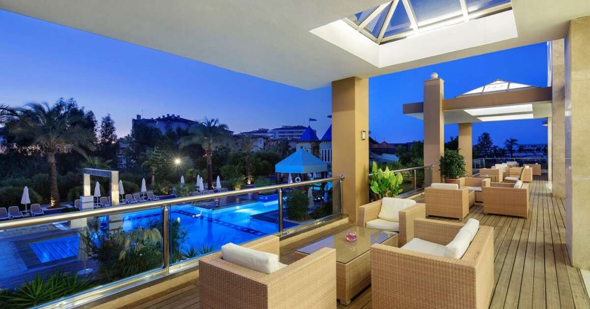 Ein Foto von der Terrasse im TUI Blue Xanthe