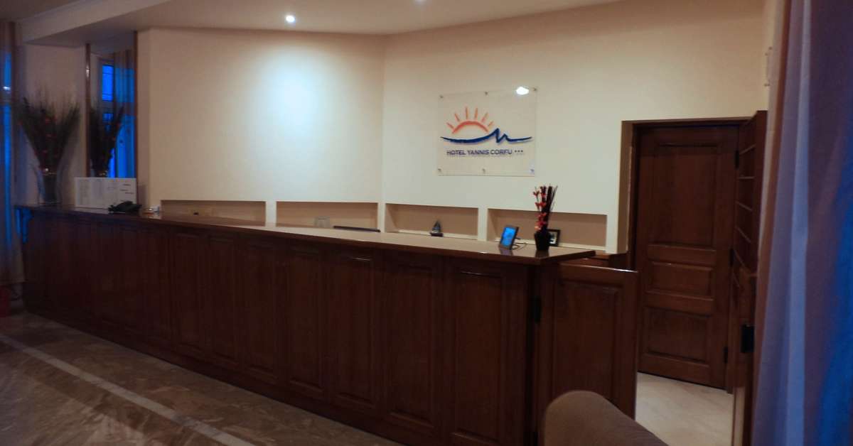 Een foto van het interieur van Hotel Yannis Corfu