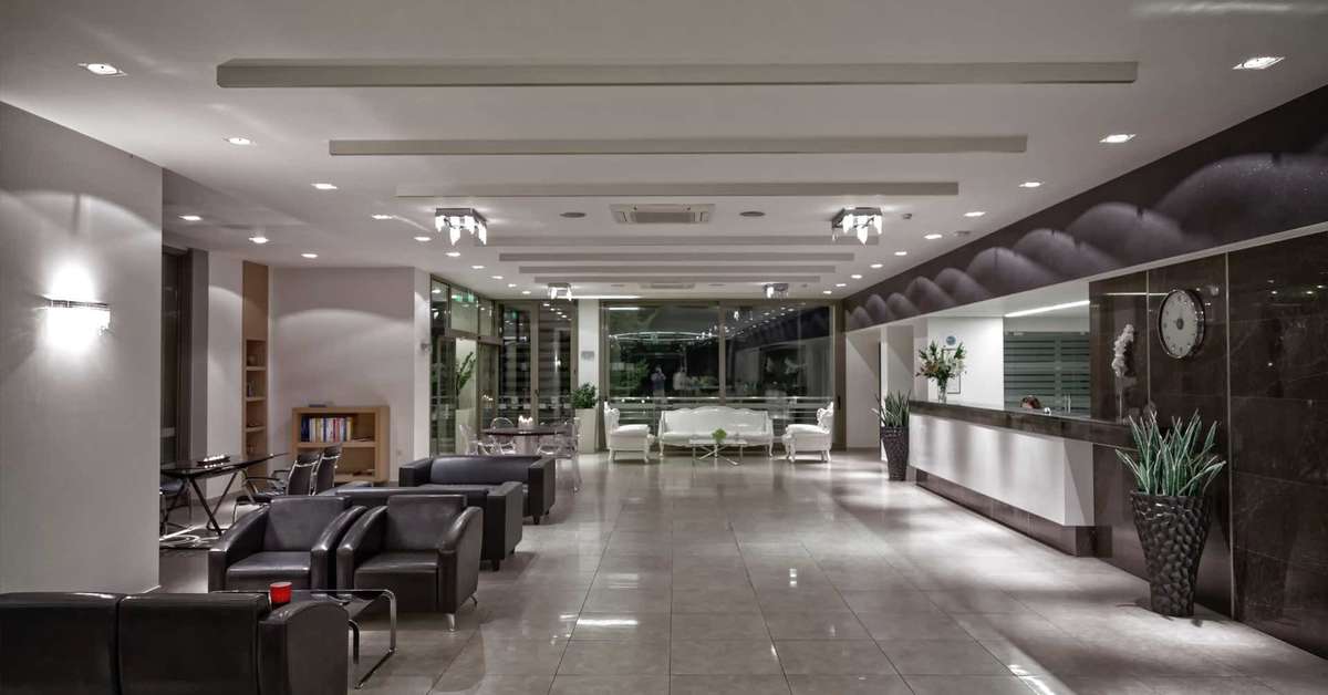 Een foto van het interieur van Hotel Lagomandra & Spa