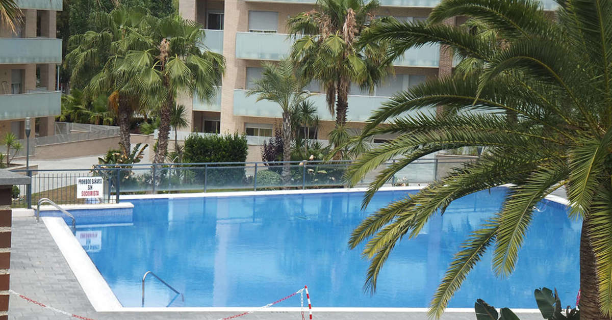 Een foto van het zwembad bij Appartementen Ibersol Spa Aqquaria