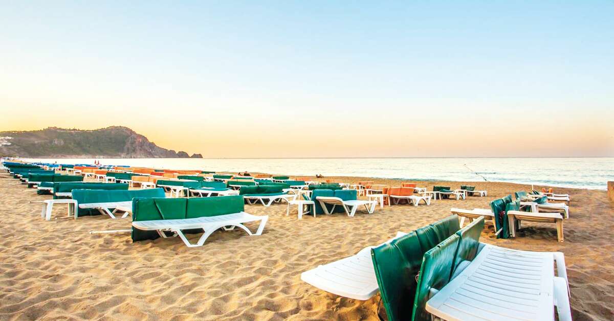 Ein Foto vom Strand beim Kleopatra Royal Palm