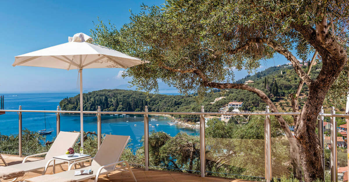 Ein Foto von der Terrasse im San Antonio Corfu Resort