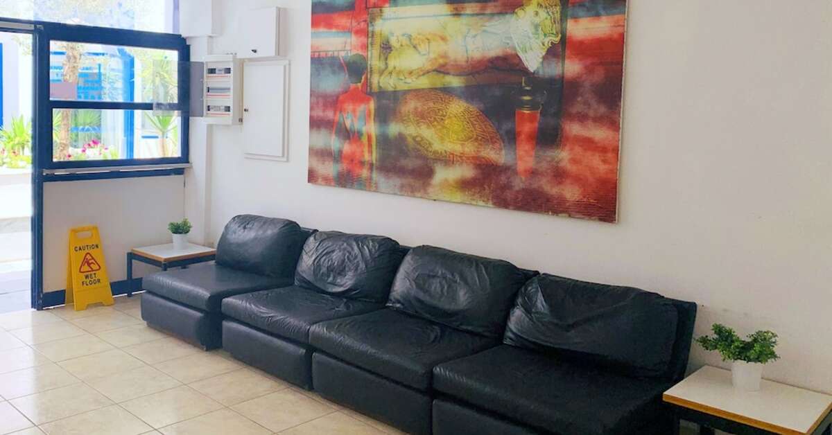 Een foto van het interieur van Kassavetis Center Hotel Studios & Appartementen