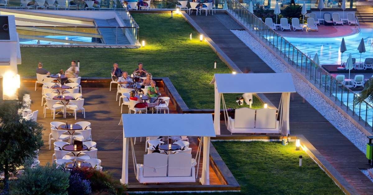 Ein Foto von der Terrasse im Trendy Verbena Beach